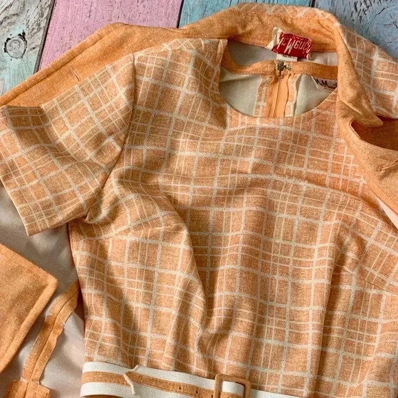 Mr. Mench Vintage 1970s two piece jacket and midi dress set - Picture 6 of 11